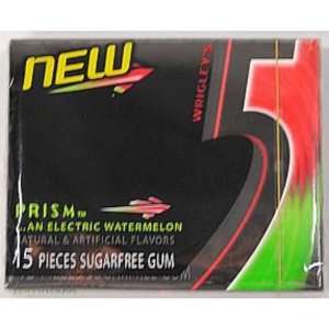  New   Wrigleys 5 Prism Watermelon Sugarfree Gum Case Pack 