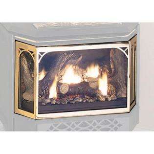   Fireplaces GS328 1G Pellet Stove Door   Gold Plated 