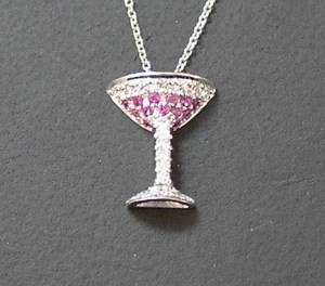Roberto Coin Tiny Treasures Diamond & Pink Sapphire Cosmopolitan 18K 