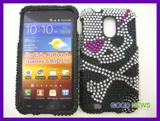   Samsung Galaxy S2 Epic 4G Touch   Pirate Skull Bling Hard Case Cover