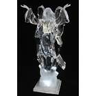 Roman Icy Crystal Lighted LED Chiseled Angel with Open Arms Christmas 