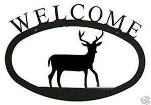 WROUGHT IRON CABIN / LODGE WELCOME SIGN   DEER  
