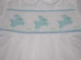 NEW Smocked Bunny Christening Easter Daygown Newborn  