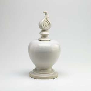   Design 02663 Gloss White Glaze 16.5 Large Camilia Urn