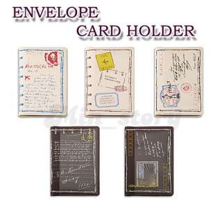   ENVELOPE Credit ID Business Card Holder Purse Case Travel theme  