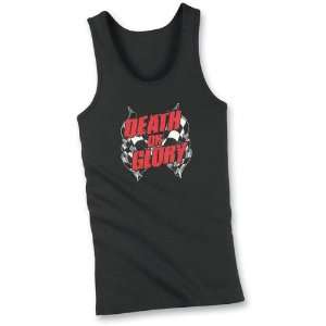   Womens Death or Glory Boy Beater Tank Top   Small/Black Automotive