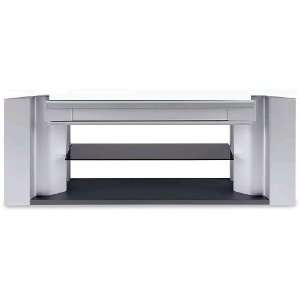  52 Inch DLP Television Stand in Burnish SilverNoble Black 
