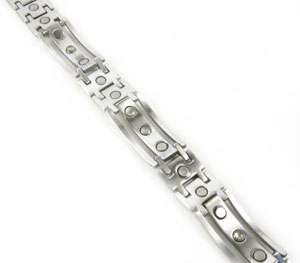 This listing is for one solid stainless steel magnetic bracelet.