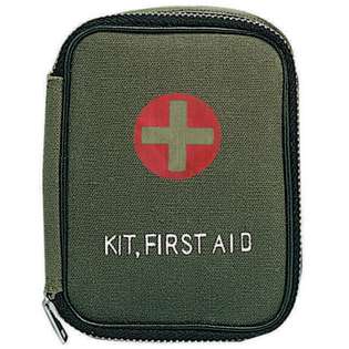 Rothco Olive Drab Zipper Red Cross First Aid Kit 
