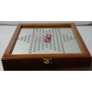  Chinese Checkers Set; Colored Glass Playing Pieces in 