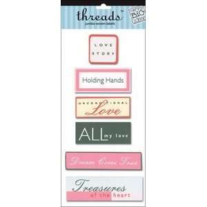   Jumbo Threads Woven Labels 6/Package, Love Arts, Crafts & Sewing