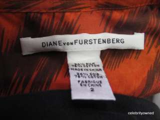 Diane Von Furstenberg Blood Orange/Brown HOYA Dress 2  