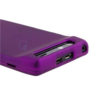   +Purple Rubber Hard Case+Privacy LCD For Motorola Droid Razr XT910