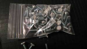 100 Switch Plate Cover screws 6 32 x 1/2 inch White  