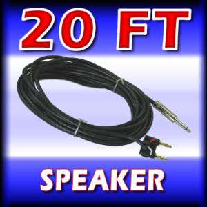 NEW 2 20 FT 1/4 to banana speaker cables 20ft DJ PA  