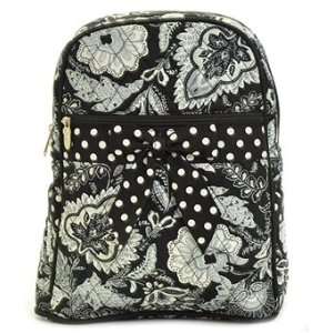  Quilted Flower Paisley Print Zippered Backpack Baby
