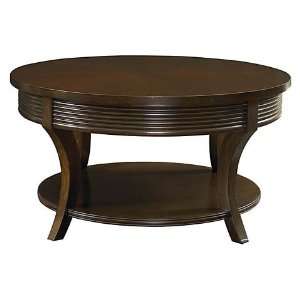  Espresso Wood Contemporary Round Coffee Table Furniture & Decor