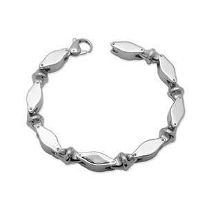  Contemporary CONQUEST Polished Steel Bracelet Jewelry