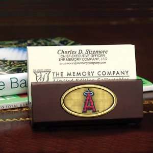  Los Angeles Angels of Anaheim Wooden Business Card Holder 