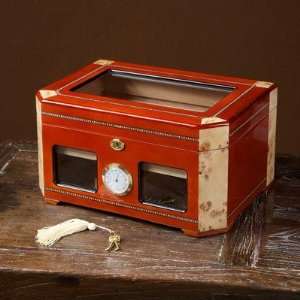    Wood Humidor with See Through Top in Cherry