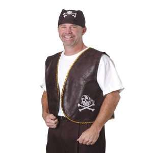  Adult Caribbean Captain Pirate Costume Dress up Vest 