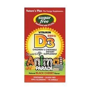 Source of Life Animal Parade Sugar Free Vitamin D3 Black Cherry   90 
