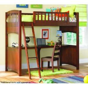   Lea Youth Furniture 906 964R   Dillon Twin Loft Bed (Brown Cherry