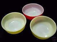 FEDERAL GLASS 3 PC BOWLS OVEN PROOF 5 DIAMETER  
