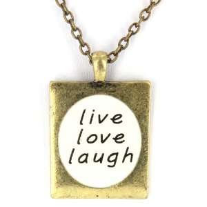   Pendant with live love laugh Message West Coast Jewelry Jewelry