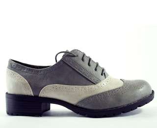   Oxford Spectator Classic Lace up Shoe in Grey or Tan by Soda Shoes
