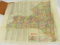   New York Pocket Map Railroad Congressional Districts Census RR  