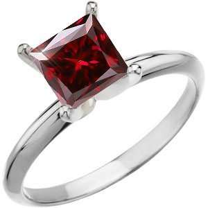   Platinum Ring with Fancy Deep Red Diamond 0.1+ carat Brilliant cut