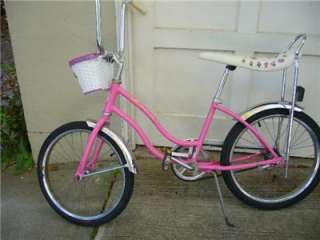 SCHWINN vintage banana seat bicycle  classic pink bike  
