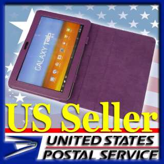 QCH Purple PU Leather Case Smart Cover for Samsung Galaxy Tab 8.9 