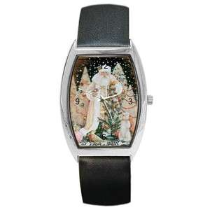 Father Christmas, Santa in White Watch w/ Leather NEW  