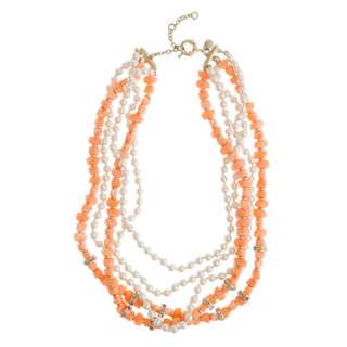 Pearl and coral necklace   necklaces   Womens jewelry   J.Crew