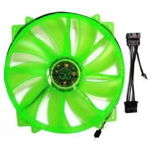    Apevia CF20SL UGN 200mm 4pin UV Green LED Case Fan Electronics