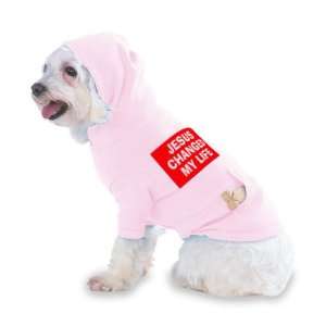 JESUS CHANGED MY LIFE Hooded (Hoody) T Shirt with pocket for your Dog 