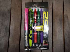 Pilot G2 Gel Ink Rolling Ball Assorted Inks 5pack Free FRIXION  