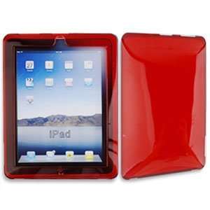  Apple iPad Trans. Dark Red Hard Case/Cover/Faceplate/Snap 