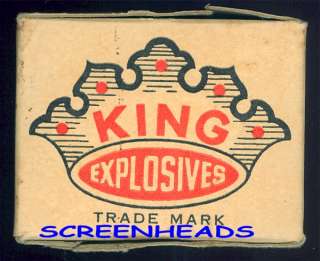 King Powder Co. RED CROWN DETONITE EXPLOSIVES Ad/Box  