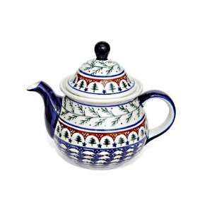 Polish Pottery Evergreen Large Teapot 