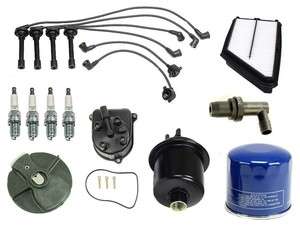 Honda Prelude 97 01 2.2L Ignition Tune Up Kit Filters Cap Rotor Spark 
