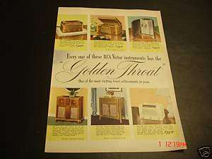 1946 RCA Victor Radios & Prices Lineup Ad  