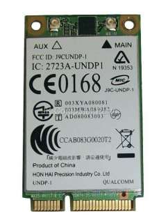ACER HP QUALCOMM GOBI UNDP 1 PCI E 3G MODEM GSM CARD  