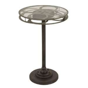  Metal Glass Accent Table
