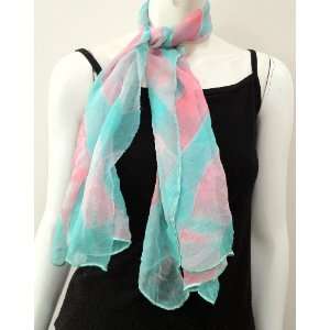 100% Chiffon Silk Hand Dyed 2 Toned Tie and Dye High Quality, Small 