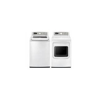 Samsung White 4.7 cu. ft. Washer and 7.4 Steam Electric Dryer 