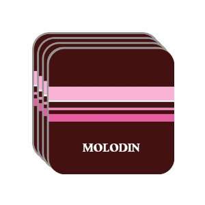   Name Gift   MOLODIN Set of 4 Mini Mousepad Coasters (pink design