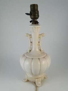Vintage Art Glass Slag Milk Aladdin Dresser Table Lamp Antique 1930s 